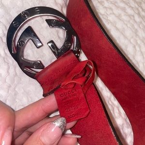Authentic men’s red Gucci belt